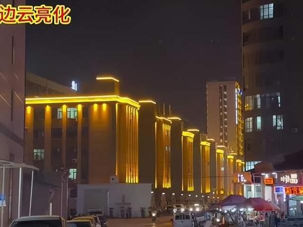 中国夜景vs缅甸老街图片