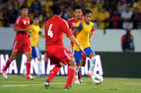 中国男足vs巴西0 0